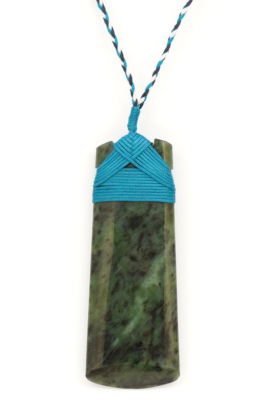 Moko Pounamu Blues Genuine Greenstone Toki - S/M/L
