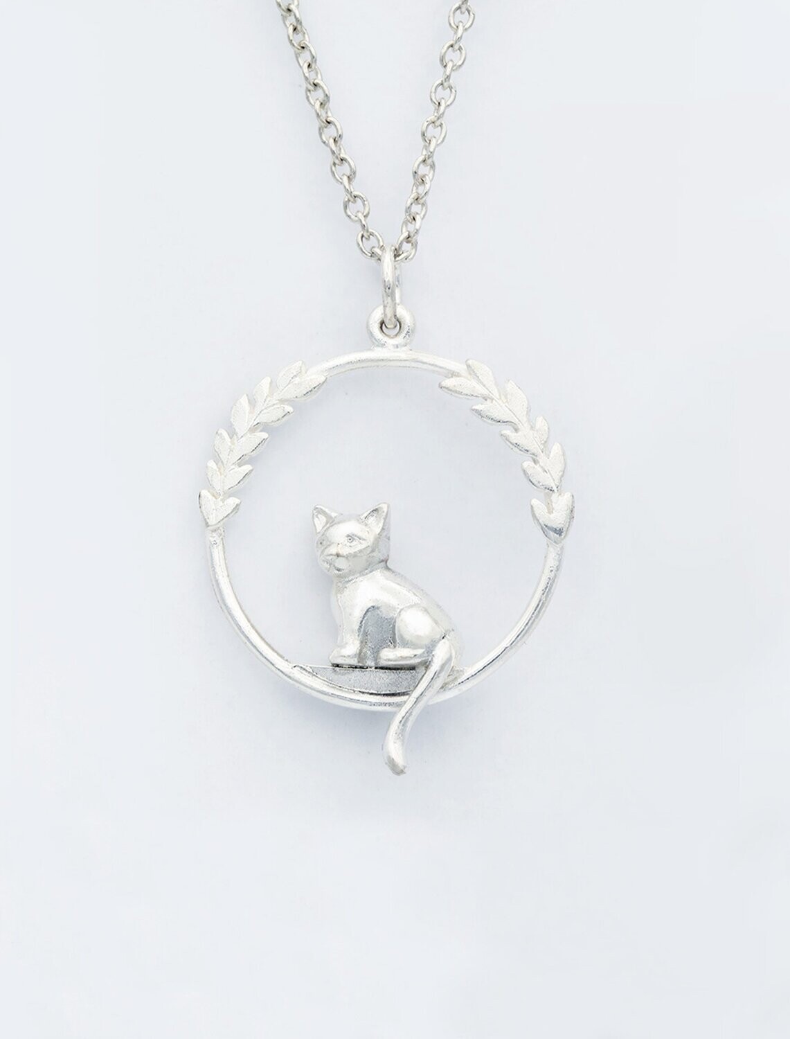 Winter in July Sterling Silver Cat Pendant - SALE