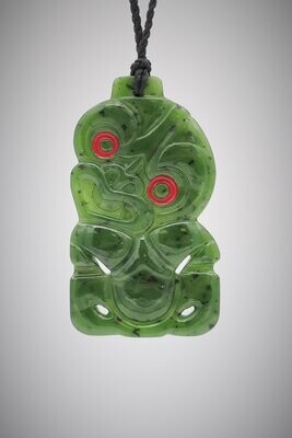 Moko Pounamu Hei Tiki Genuine NZ Kahurangi Pounamu - Whenuanui Bay Moko Pounamu Hei Tiki Genuine NZ Kahurangi Pounamu - Whenuanui Bay