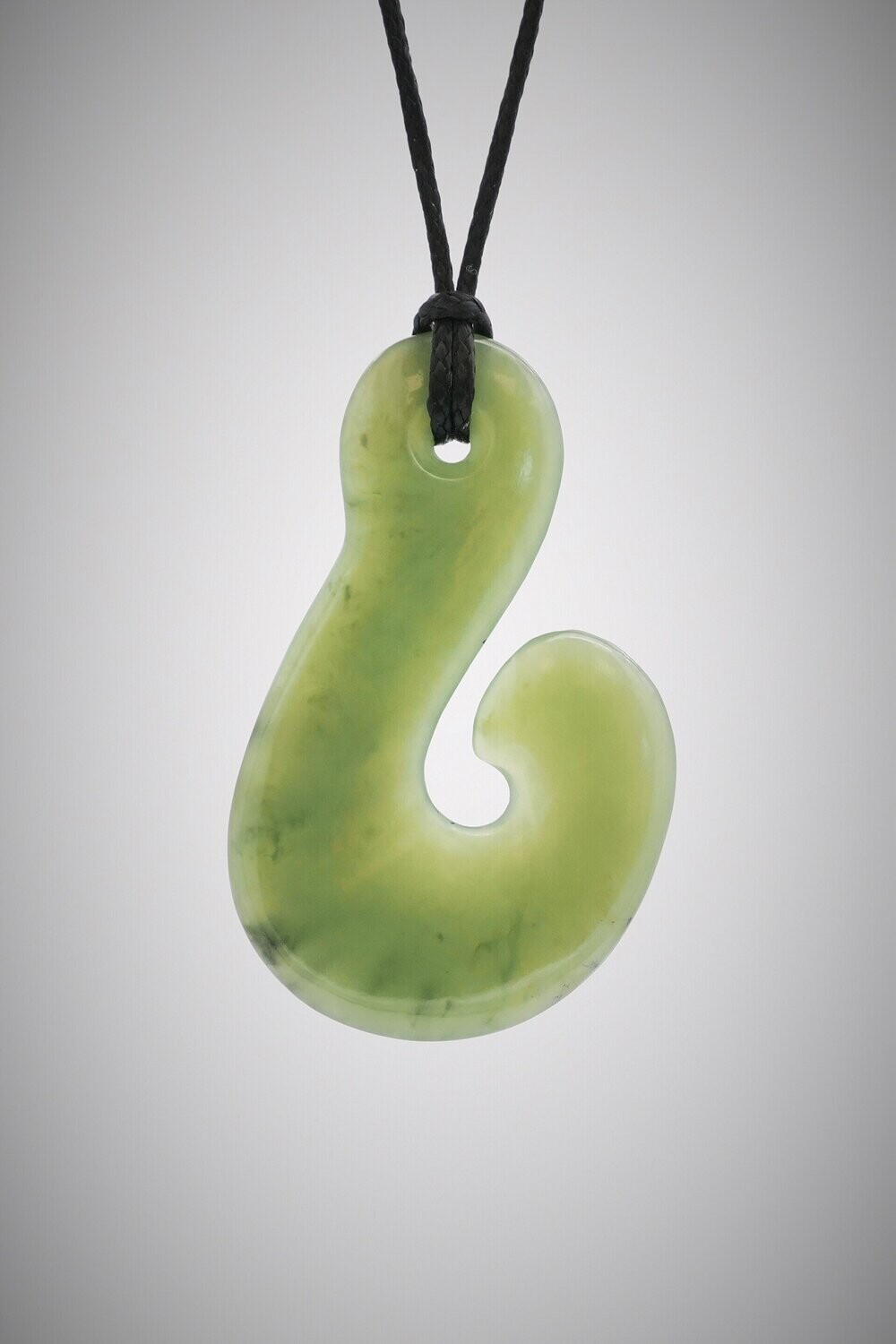 Moko Pounamu Hei Matau (Hook) NZ Genuine  Inanga  Greenstone - Turitea SALE