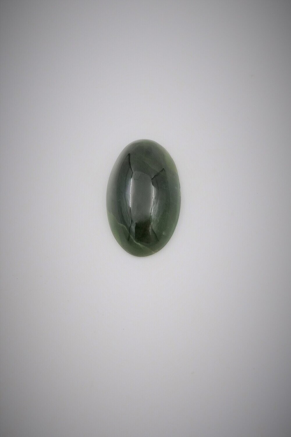Moko Pounamu Kawakawa Greenstone Oval Cabochon #47