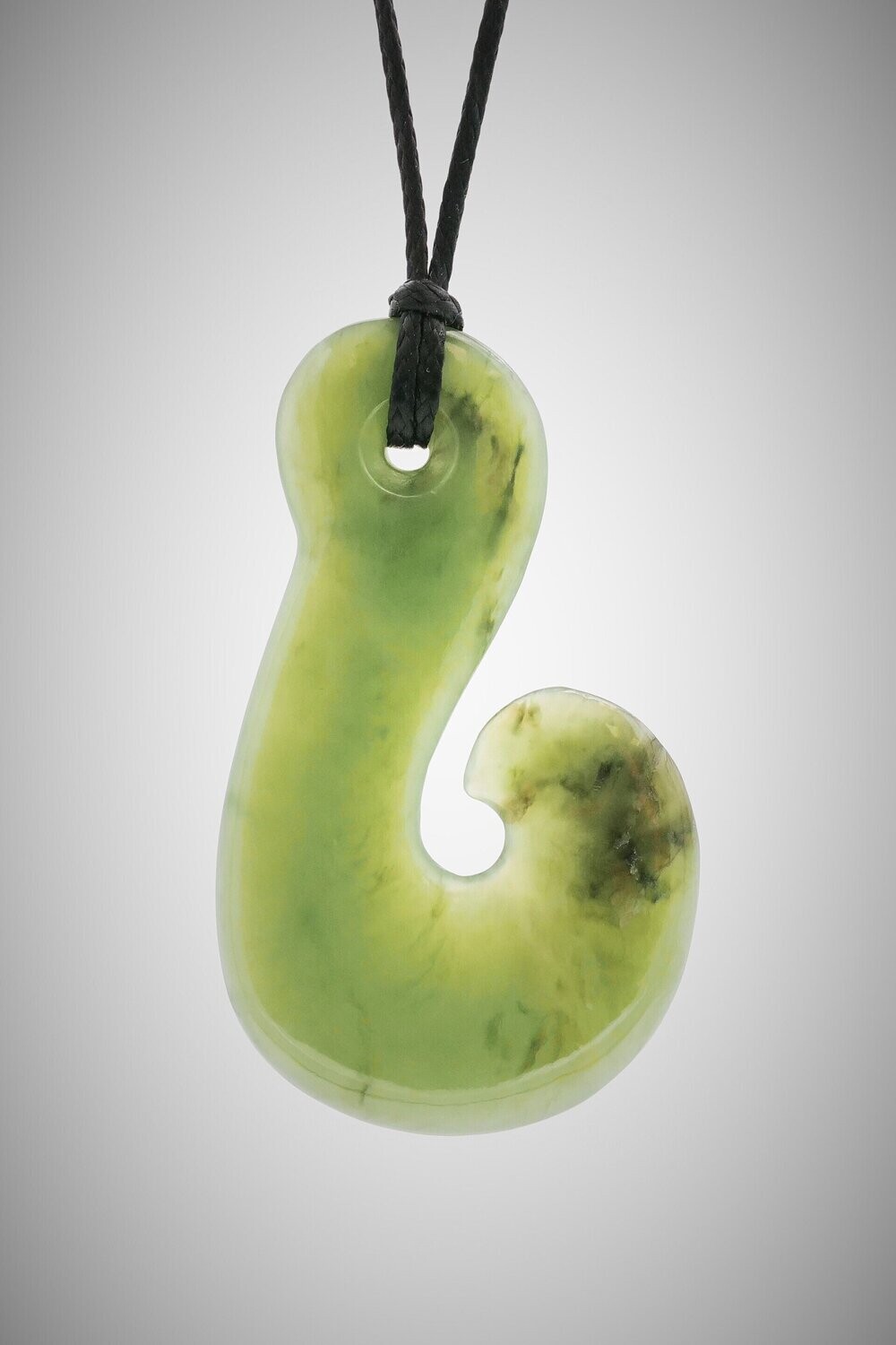 Moko Pounamu Hei Matau (Hook) NZ Genuine Inanga Greenstone - Patangata SALE Moko Pounamu Hei Matau (Hook) NZ Genuine Inanga Greenstone - Patangata SALE