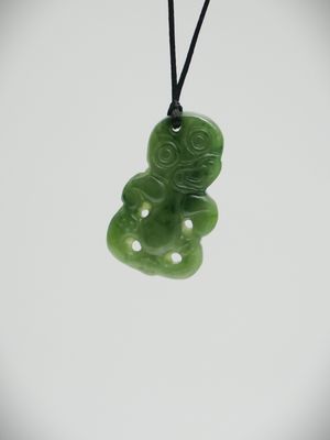 Moko Pounamu Pepi Hei Tiki NZ Genuine kahurangi Greenstone - Mangateretere Moko Pounamu Pepi Hei Tiki NZ Genuine kahurangi Greenstone - Mangateretere