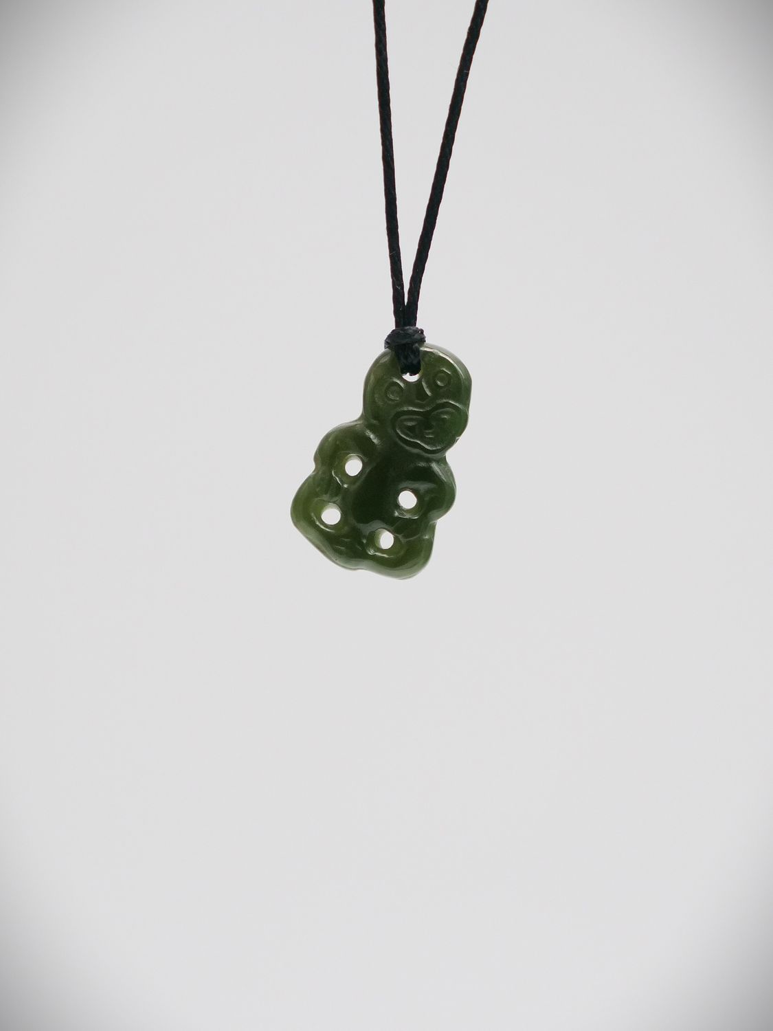 Moko Pounamu Pepi Hei Tiki NZ Genuine Kawakawa Greenstone - Ruahapia Moko Pounamu Pepi Hei Tiki NZ Genuine Kawakawa Greenstone - Ruahapia