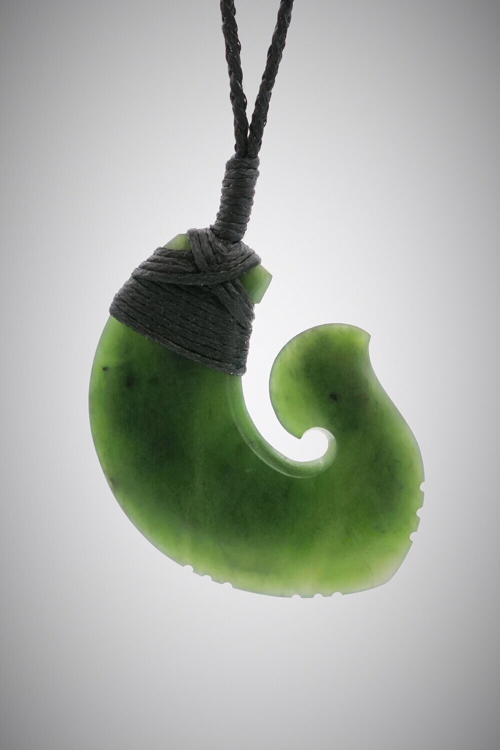 Moko Pounamu Notched Hei Matau (Hook) NZ Genuine Kawakawa Greenstone - Waipunga SALE Moko Pounamu Notched Hei Matau (Hook) NZ Genuine Kawakawa Greenstone - Waipunga SALE