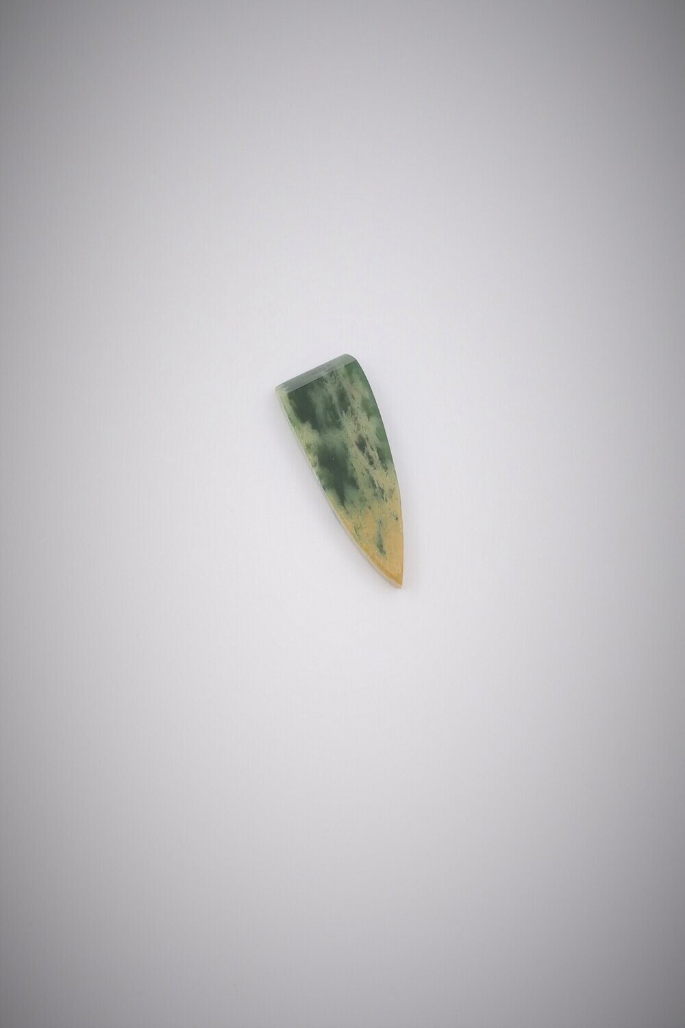 Moko Pounamu Marsden Flower Greenstone Free Form Cabochon #100 Moko Pounamu Marsden Flower Greenstone Free Form Cabochon #100