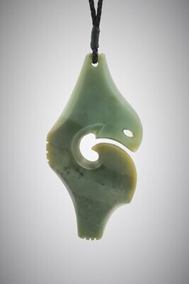 Moko Pounamu Manaia NZ Genuine Inanga Greenstone - Taupahi Moko Pounamu Manaia NZ Genuine Inanga Greenstone - Taupahi