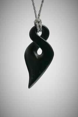 Moko Pounamu Contemporary Single Pikorua NZ Genuine Kawakawa Greenstone - Te Hana
