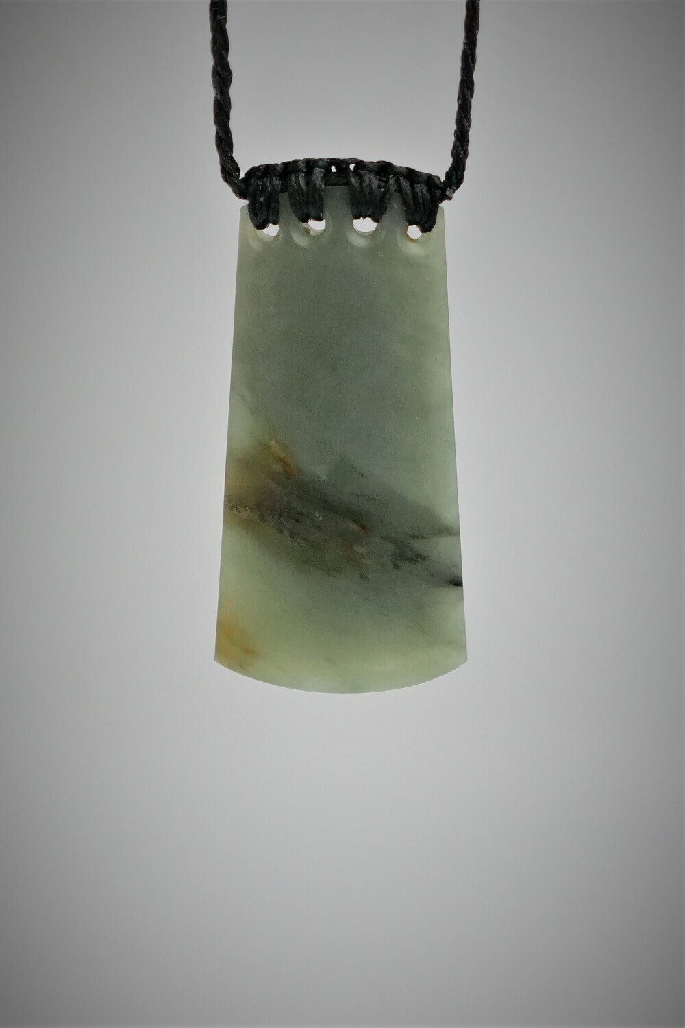 Moko Pounamu Kuru  NZ Genuine Inanga Flower Greenstone - Omiru