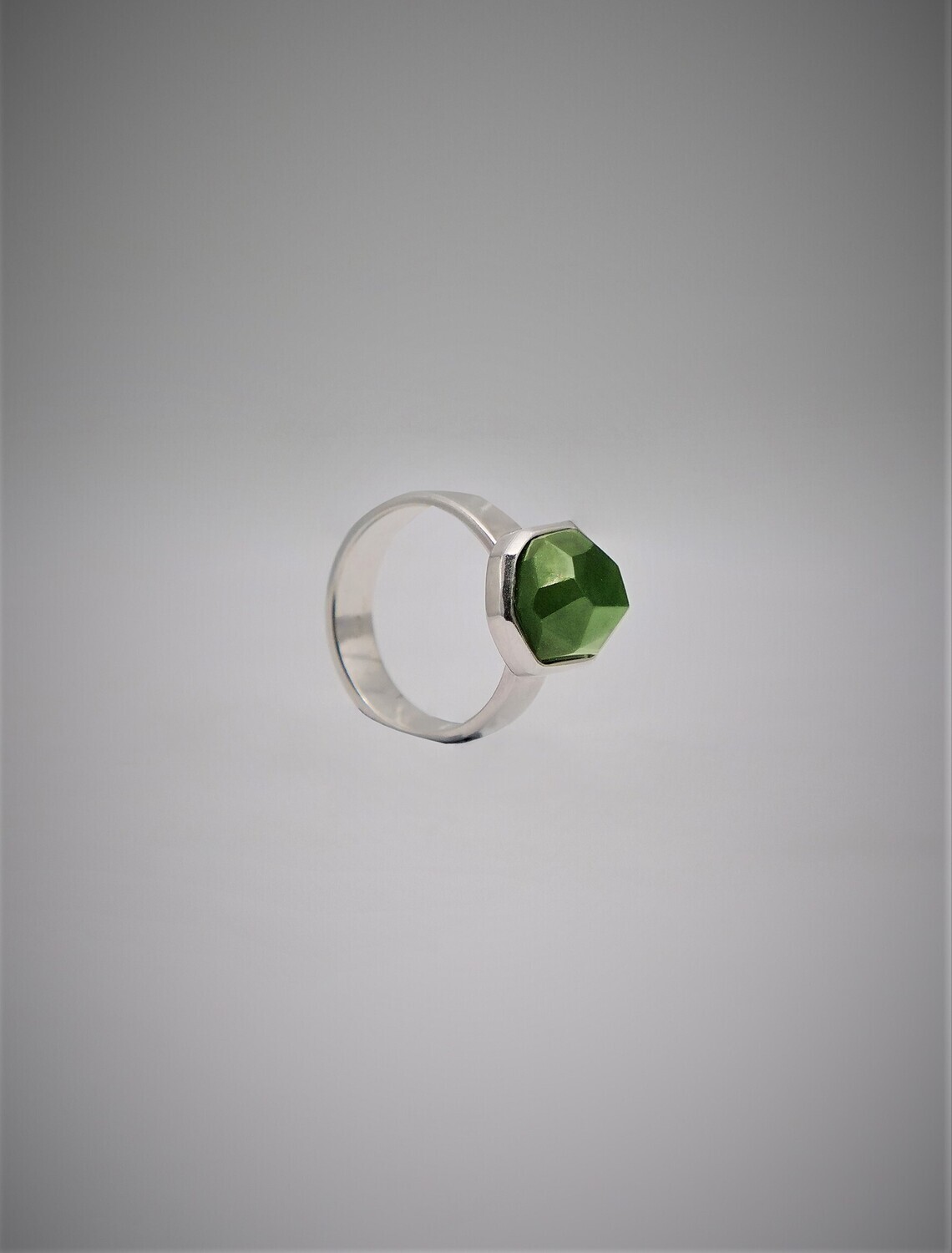 Moko Pounamu Ana Krakosky NZ Genuine Kahurangi Greenstone Ring - Karawhiti