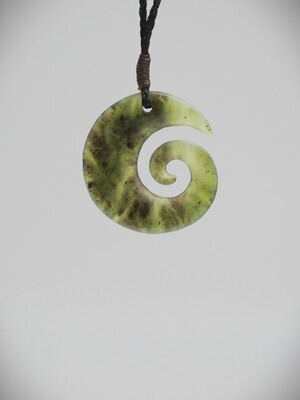 Moko Pounamu Contemporary Koru NZ Genuine Totoweka Greenstone - Te Kopuru Moko Pounamu Contemporary Koru NZ Genuine Totoweka Greenstone - Te Kopuru