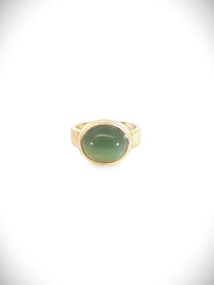 Moko Pounamu Cat's Eye NZ Genuine Inanga Pounamu and 9ct Gold Ring 09952 Moko Pounamu Cat's Eye NZ Genuine Inanga Pounamu and 9ct Gold Ring 09952
