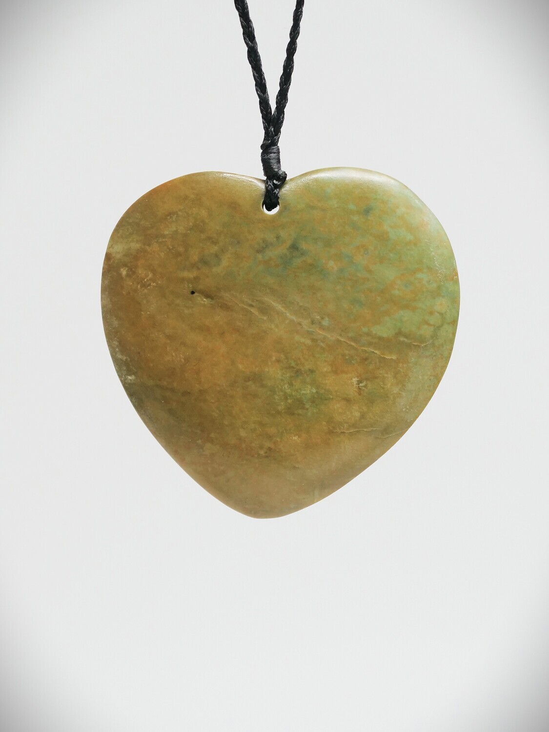Moko Pounamu Manawa (Heart) NZ Genuine Raukaraka Greenstone  - Paparoa