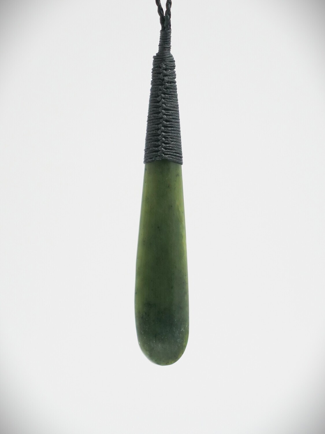 Moko Pounamu Roimata Teardrop NZ Genuine Kawakawa Greenstone - Pakawau
