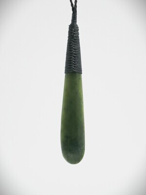 Moko Pounamu Roimata Teardrop NZ Genuine Kawakawa Greenstone - Pakawau Moko Pounamu Roimata Teardrop NZ Genuine Kawakawa Greenstone - Pakawau