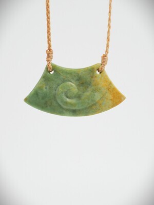 Moko Pounamu Kouma Breastplate NZ Genuine Marsden Flower Greenstone - Aorere Moko Pounamu Kouma Breastplate NZ Genuine Marsden Flower Greenstone - Aorere