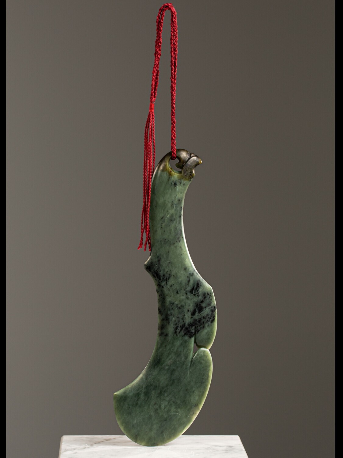 Moko Pounamu Wahaika Sculpture NZ Genuine Hapopo Greenstone - Puponga Moko Pounamu Wahaika Sculpture NZ Genuine Hapopo Greenstone - Puponga