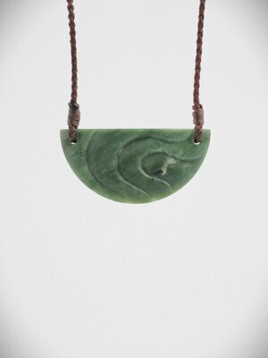 Moko Pounamu Kouma Breastplate NZ Genuine Kawakawa Greenstone - Maimai Moko Pounamu Kouma Breastplate NZ Genuine Kawakawa Greenstone - Maimai