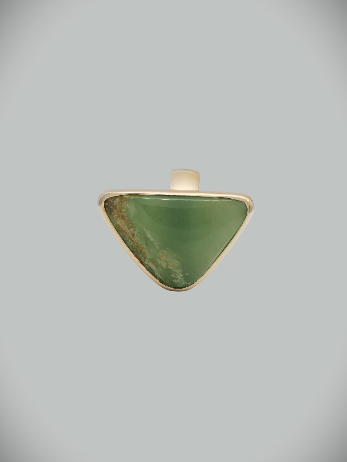 Moko Pounamu Gilt Jewellery Inanga Flower Pounamu & 9ct Gold Ring 10541 Moko Pounamu Gilt Jewellery Inanga Flower Pounamu & 9ct Gold Ring 10541
