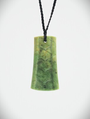 Moko Pounamu Kuru Drop NZ Genuine Marsden Flower Greenstone - Waipapa Moko Pounamu Kuru Drop NZ Genuine Marsden Flower Greenstone - Waipapa