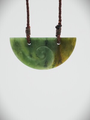 Moko Pounamu Kouma Breastplate NZ Genuine Raukaraka Greenstone - Wakapuaka Moko Pounamu Kouma Breastplate NZ Genuine Raukaraka Greenstone - Wakapuaka
