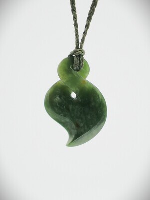 Moko Pounamu Single Pikorua NZ Genuine Kawakawa Greenstone - Hohonu Moko Pounamu Single Pikorua NZ Genuine Kawakawa Greenstone - Hohonu