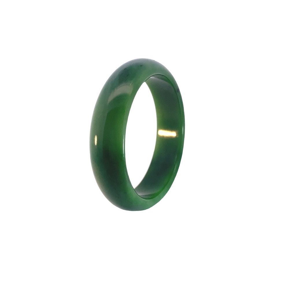 Moko Pounamu Solid Bangle NZ Genuine Kawakawa Greenstone  - Waiparu 62mm