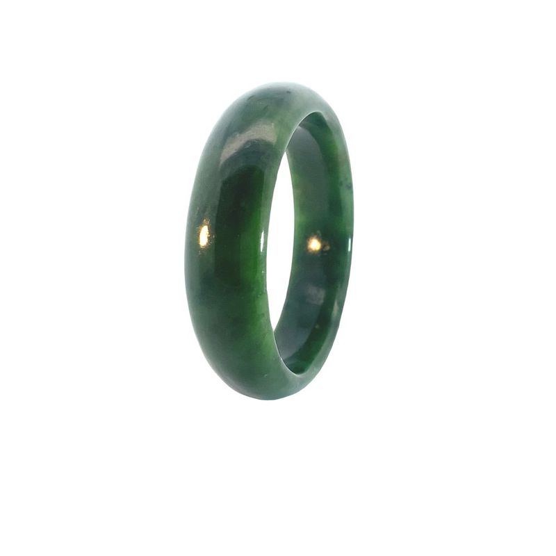 Moko Pounamu Solid Bangle NZ Genuine  Kawakawa Greenstone  - Waituna 62mm