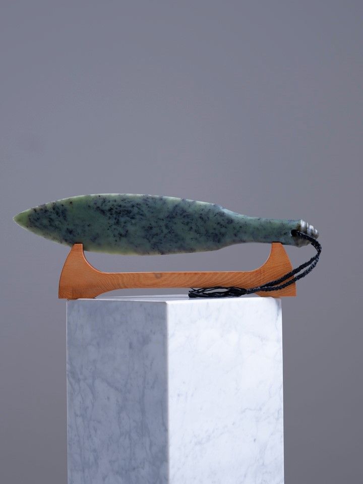 Moko Pounamu Mere NZ Genuine Hapopo Pounamu - Waiho Moko Pounamu Mere NZ Genuine Hapopo Pounamu - Waiho