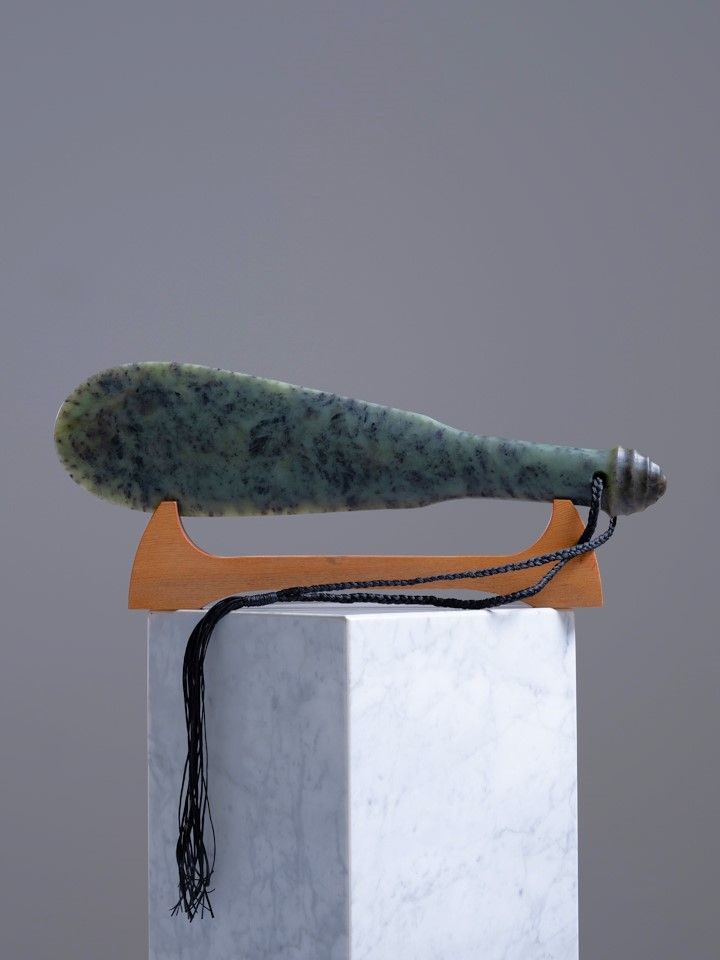 Moko Pounamu Mere NZ Genuine Hapopo Greenstone - Ruapuke Moko Pounamu Mere NZ Genuine Hapopo Greenstone - Ruapuke