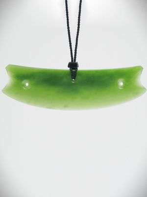Moko Pounamu Kouma Breastplate NZ Genuine Kahurangi Greenstone - Whangaehu