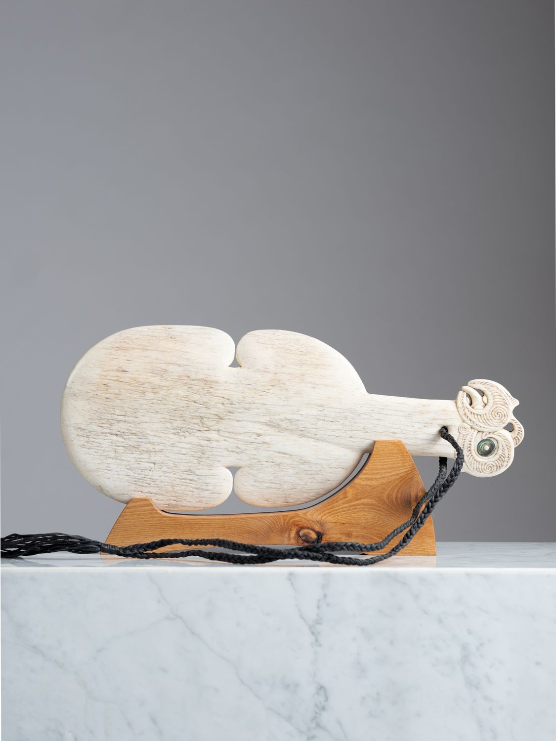Moko Pounamu Whale Bone Patu - Ahuriri Moko Pounamu Whale Bone Patu - Ahuriri