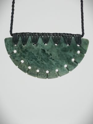 Moko Pounamu Kouma Breastplate NZ Genuine Kokopu Greenstone - Pakihi Moko Pounamu Kouma Breastplate NZ Genuine Kokopu Greenstone - Pakihi