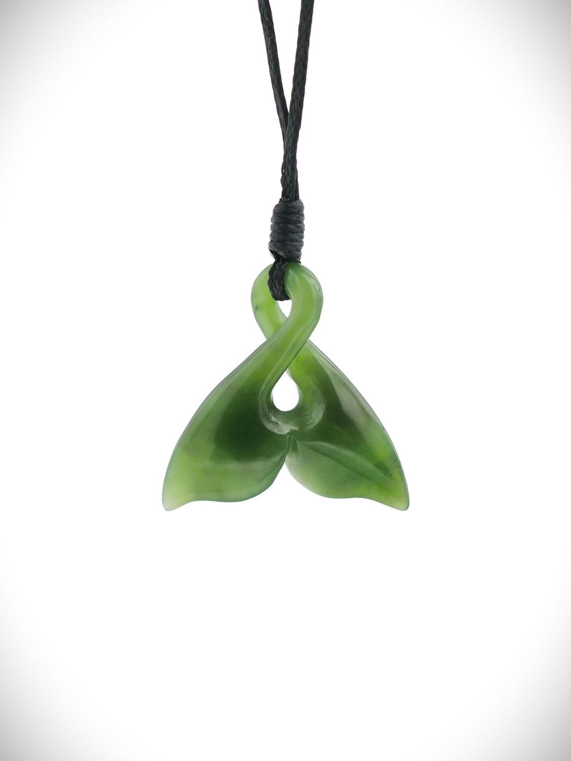 Moko Pounamu Pikorua Whale Tail NZ Genuine Kahurangi Greenstone - Kākahi Moko Pounamu Pikorua Whale Tail NZ Genuine Kahurangi Greenstone - Kākahi