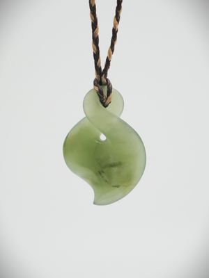 Moko Pounamu Single Pikorua (Twist) NZ Genuine Inanga Greenstone - Mataroa Moko Pounamu Single Pikorua (Twist) NZ Genuine Inanga Greenstone - Mataroa
