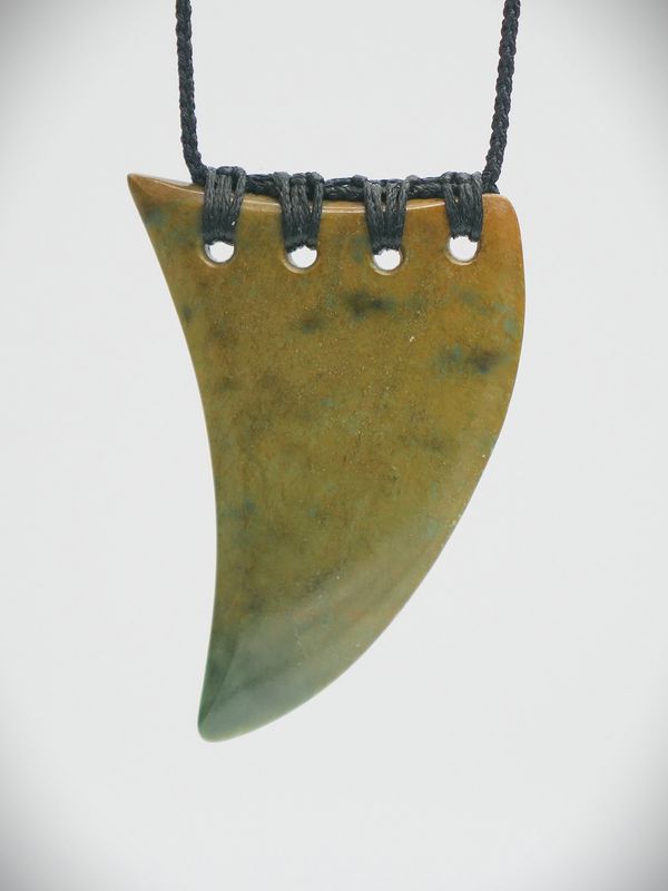 Moko Pounamu Rei Niho NZ Genuine Raukaraka Greenstone - Waitahuna Moko Pounamu Rei Niho NZ Genuine Raukaraka Greenstone - Waitahuna