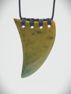 Moko Pounamu Rei Niho NZ Genuine Raukaraka Greenstone - Waitahuna Moko Pounamu Rei Niho NZ Genuine Raukaraka Greenstone - Waitahuna