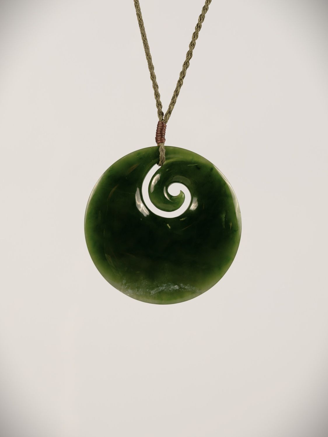 Moko Pounamu Koru NZ Genuine Kawakawa Greenstone - Ruapuna