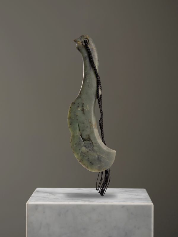 Moko Pounamu Wahaika Sculpture NZ Genuine Hapopo Greenstone - Opuke Moko Pounamu Wahaika Sculpture NZ Genuine Hapopo Greenstone - Opuke