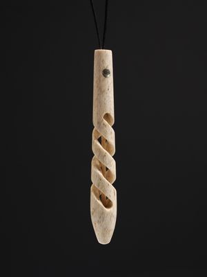 Moko Pounamu Whale Bone Carving - Waipara Moko Pounamu Whale Bone Carving - Waipara