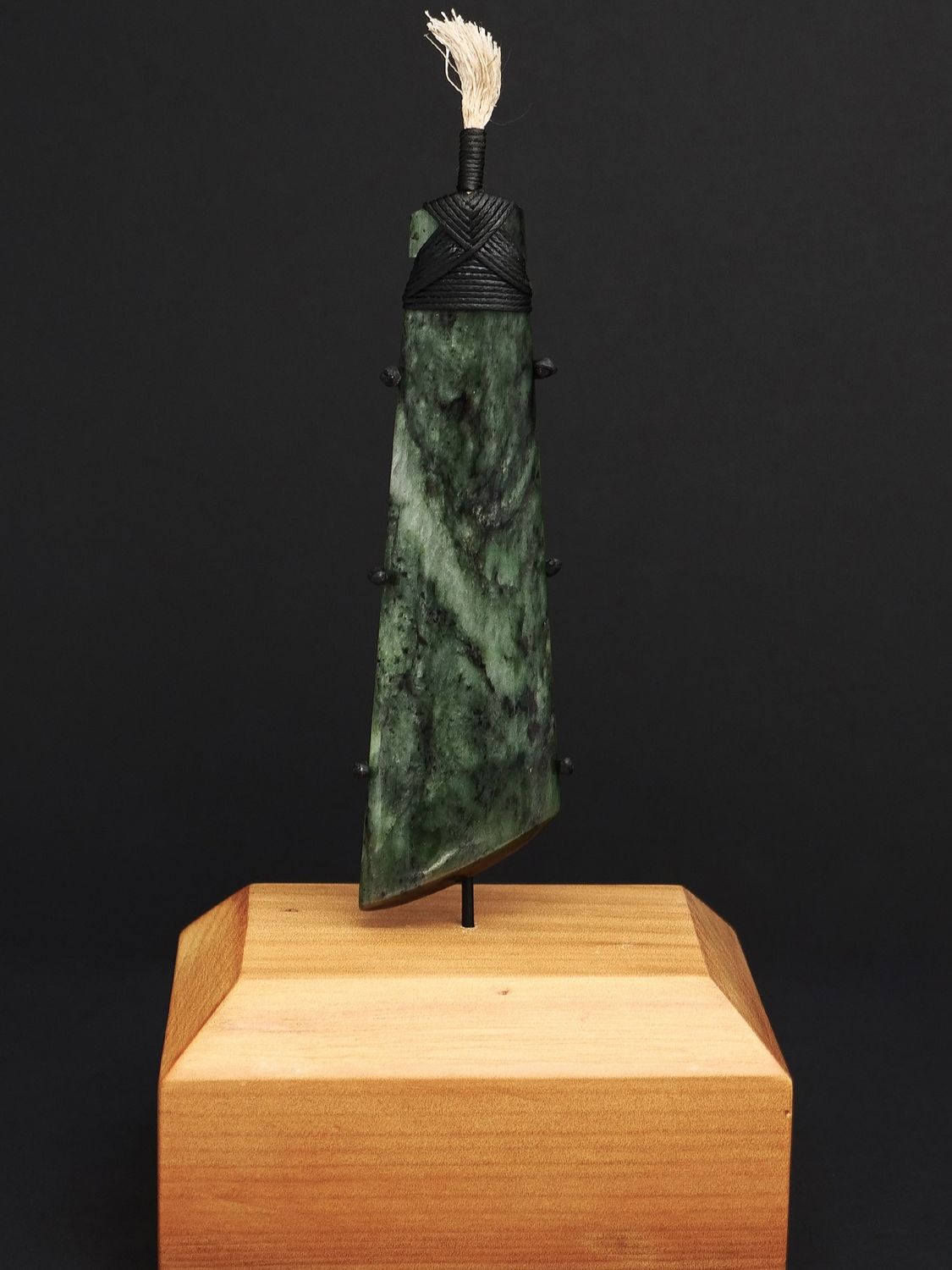 Moko Pounamu Toki NZ Genuine Kawakawa Greenstone - Orongomai Moko Pounamu Toki NZ Genuine Kawakawa Greenstone - Orongomai