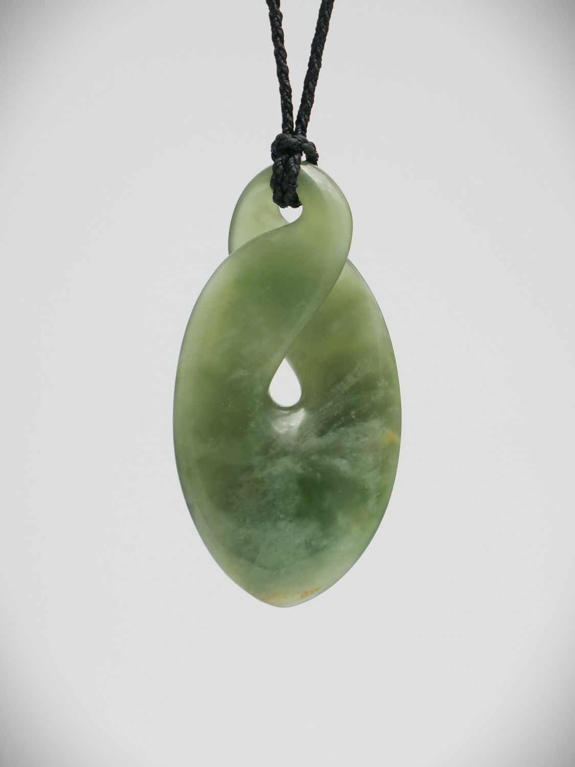 Moko Pounamu Contemporary Pikorua NZ Genuine Kahurangi Flower Greenstone - Wakatu Moko Pounamu Contemporary Pikorua NZ Genuine Kahurangi Flower Greenstone - Wakatu