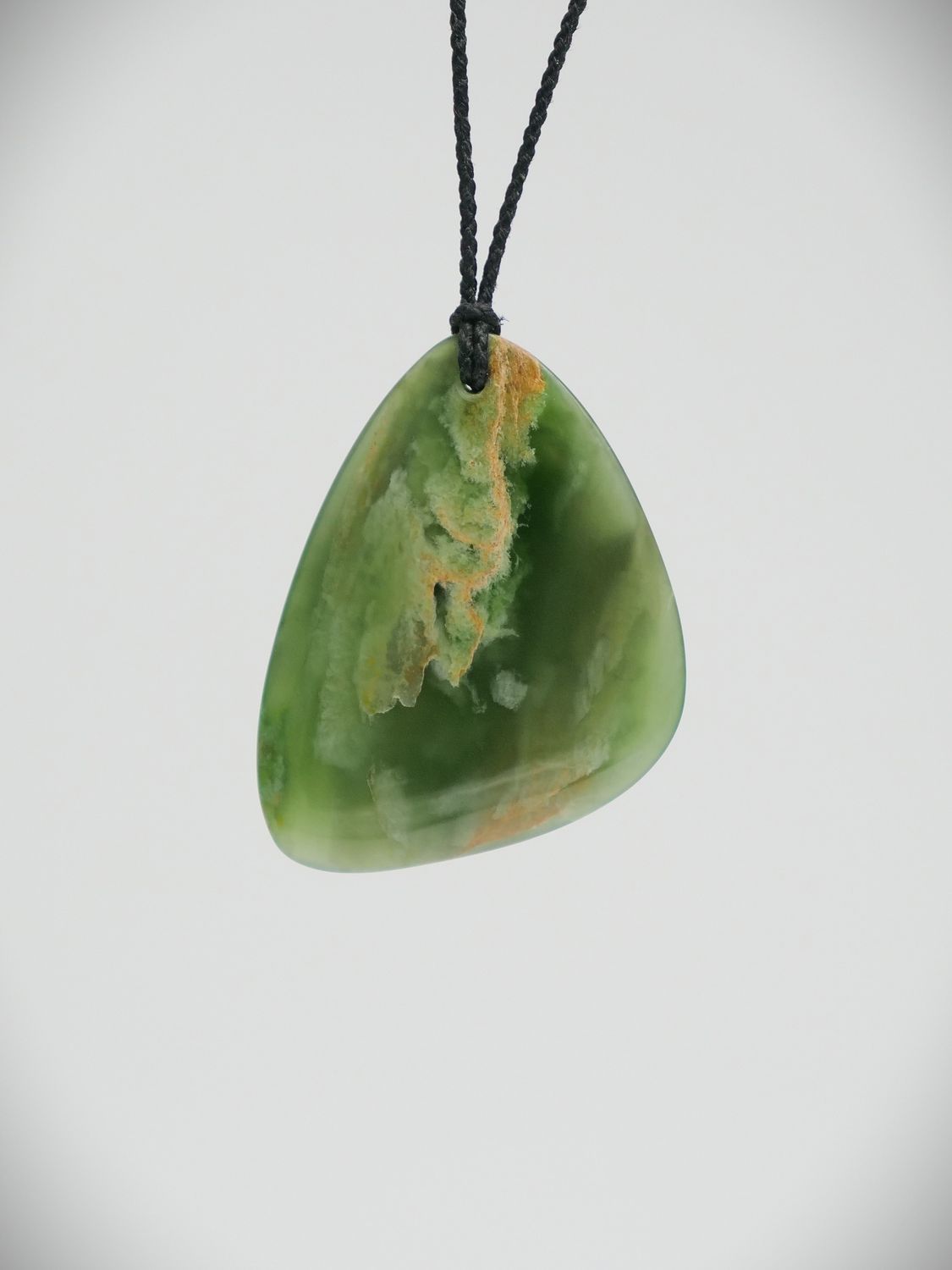 Moko Pounamu Roimata (Teardrop) NZ Genuine Kahurangi Flower Greenstone - Korokoro Moko Pounamu Roimata (Teardrop) NZ Genuine Kahurangi Flower Greenstone - Korokoro