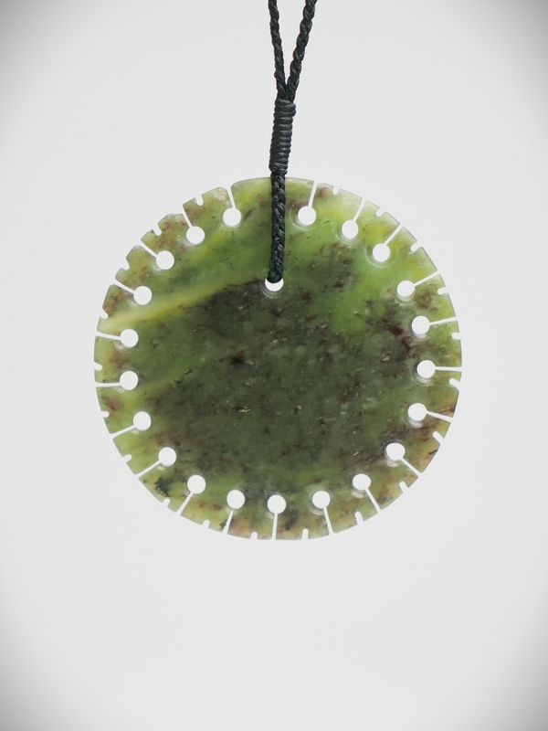 Moko Pounamu Notched Porohita NZ Genuine Totoweka Greenstone - Harihari