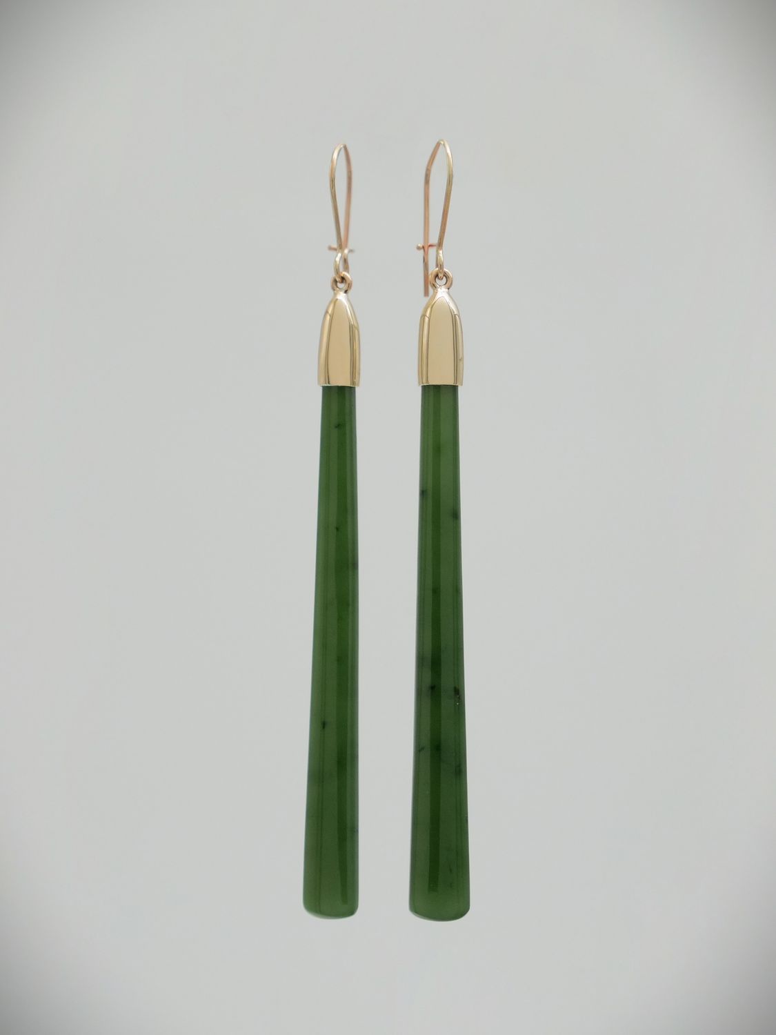 Moko Pounamu NZ Kahurangi Greenstone & 9ct Gold Earrings 12663 Moko Pounamu NZ Kahurangi Greenstone & 9ct Gold Earrings 12663