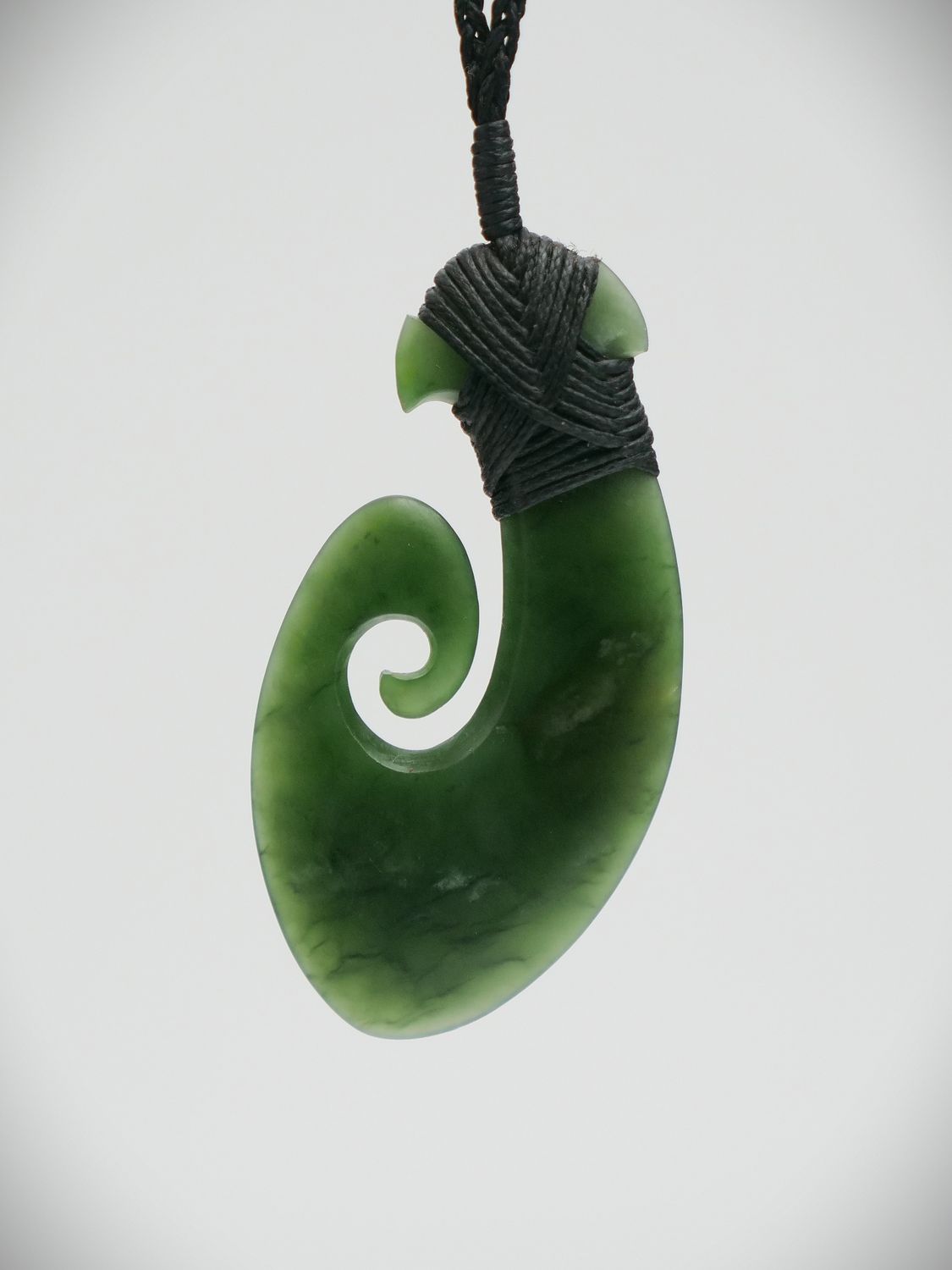 Moko Pounamu Hei Matau (Hook) NZ Genuine Hapopo Greenstone - Awatoto Moko Pounamu Hei Matau (Hook) NZ Genuine Hapopo Greenstone - Awatoto
