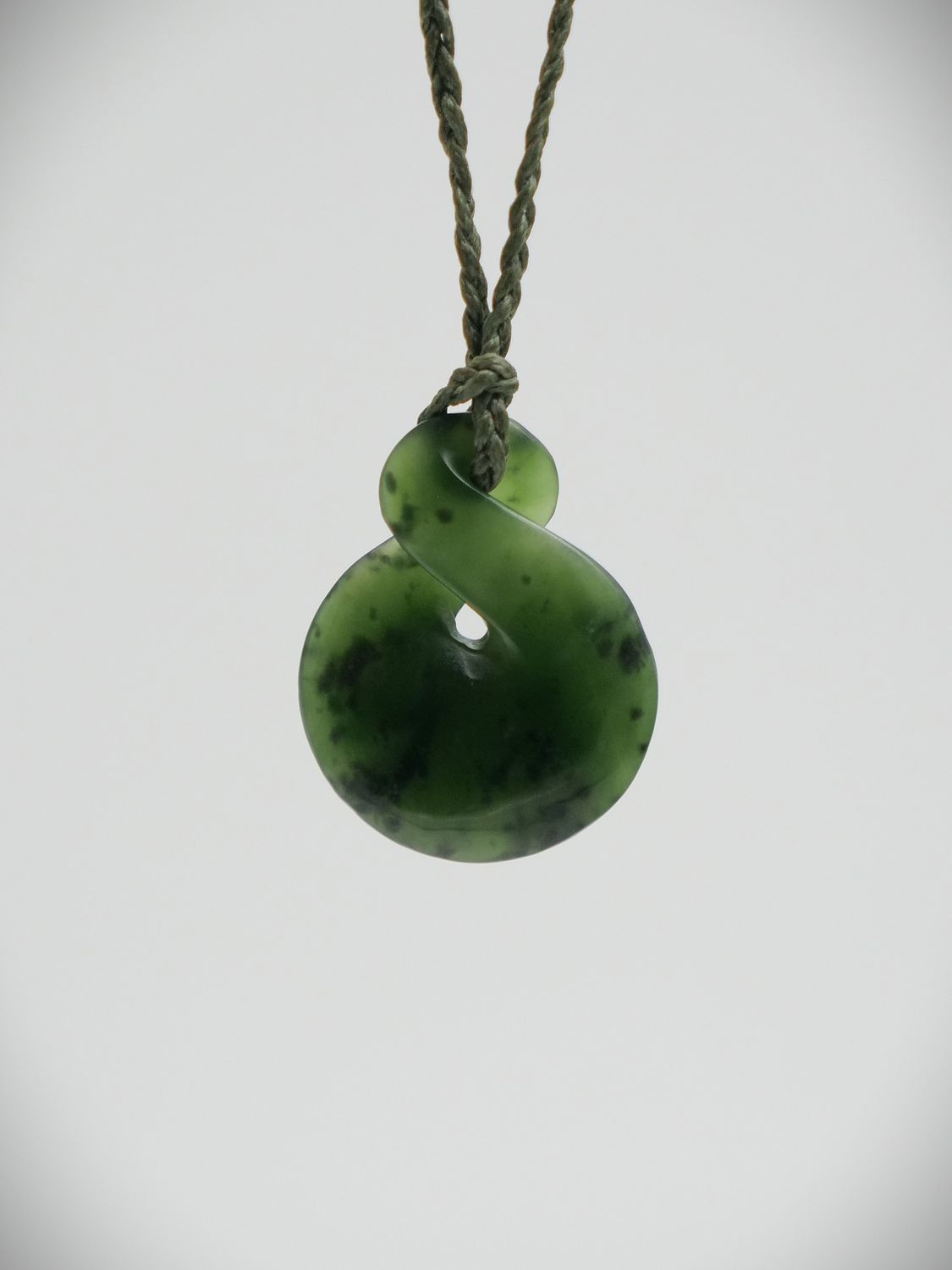 Moko Pounamu Pikorua NZ Genuine Kawakawa Greenstone - Mangatuna Moko Pounamu Pikorua NZ Genuine Kawakawa Greenstone - Mangatuna