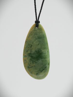 Moko Pounamu Roimata (Teardrop) NZ Genuine Kahurangi Flower Greenstone - Marangai Moko Pounamu Roimata (Teardrop) NZ Genuine Kahurangi Flower Greenstone - Marangai