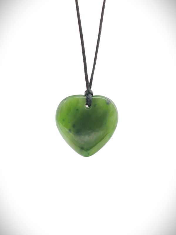 Moko Pounamu Manawa (Heart) NZ Genuine Kahurangi Greenstone - Cardrona