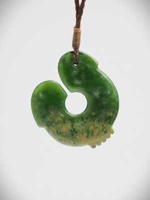 Moko Pounamu Kaka Pōria NZ Genuine Kahurangi Flower Greenstone -Wairau Moko Pounamu Kaka Pōria NZ Genuine Kahurangi Flower Greenstone -Wairau
